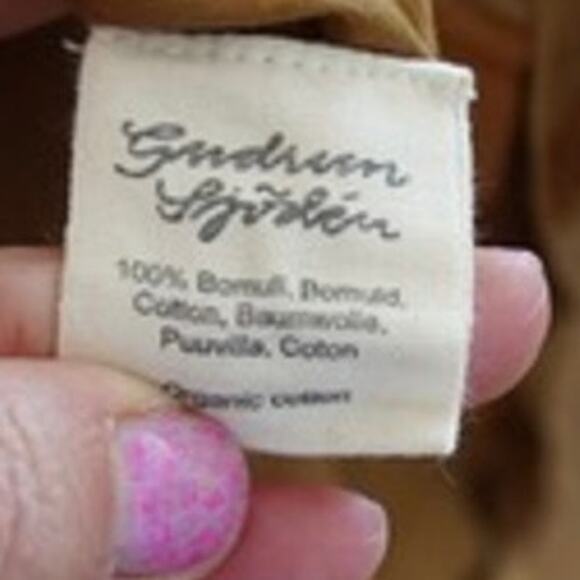 Gudrun Sjoden Lagenlook Short Sleeve Pullover Midi Dress Brown Size Est Medium - Picture 5 of 5